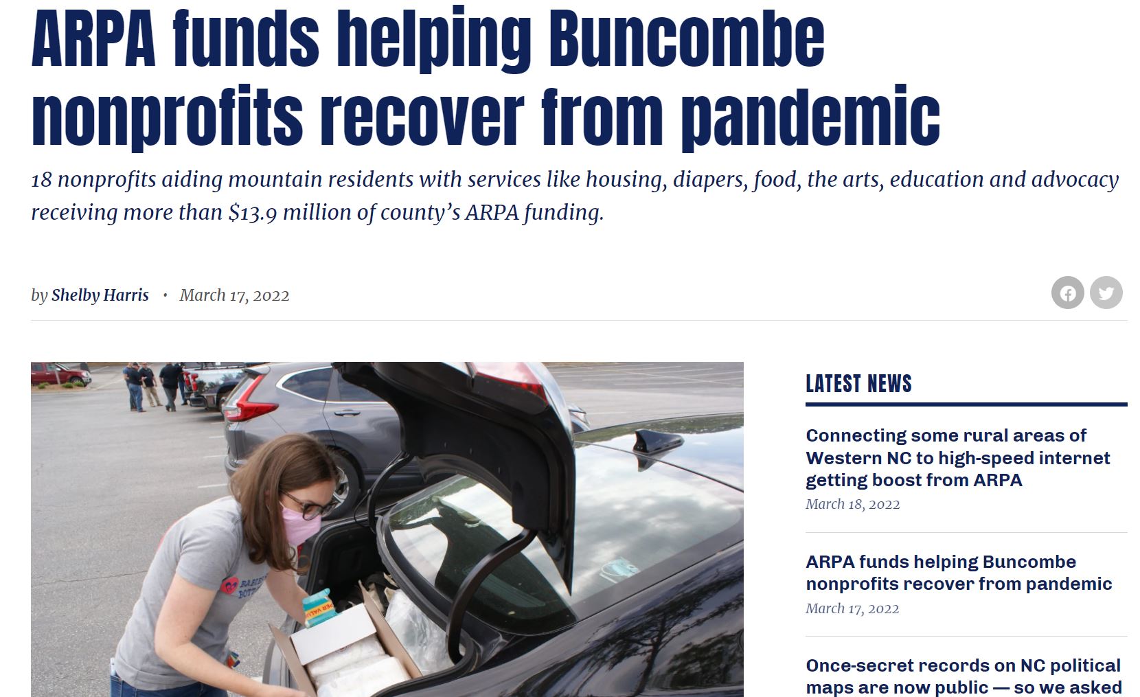 ARPA Funds Helping Buncombe Nonprofits